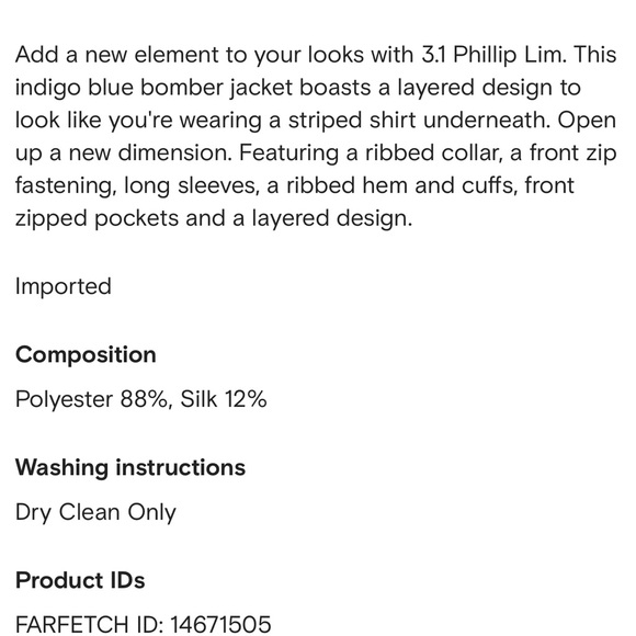 3.1 Phillip Lim - Tromp L'oeil Bomber Jacket- size 8 - Picture 16 of 16